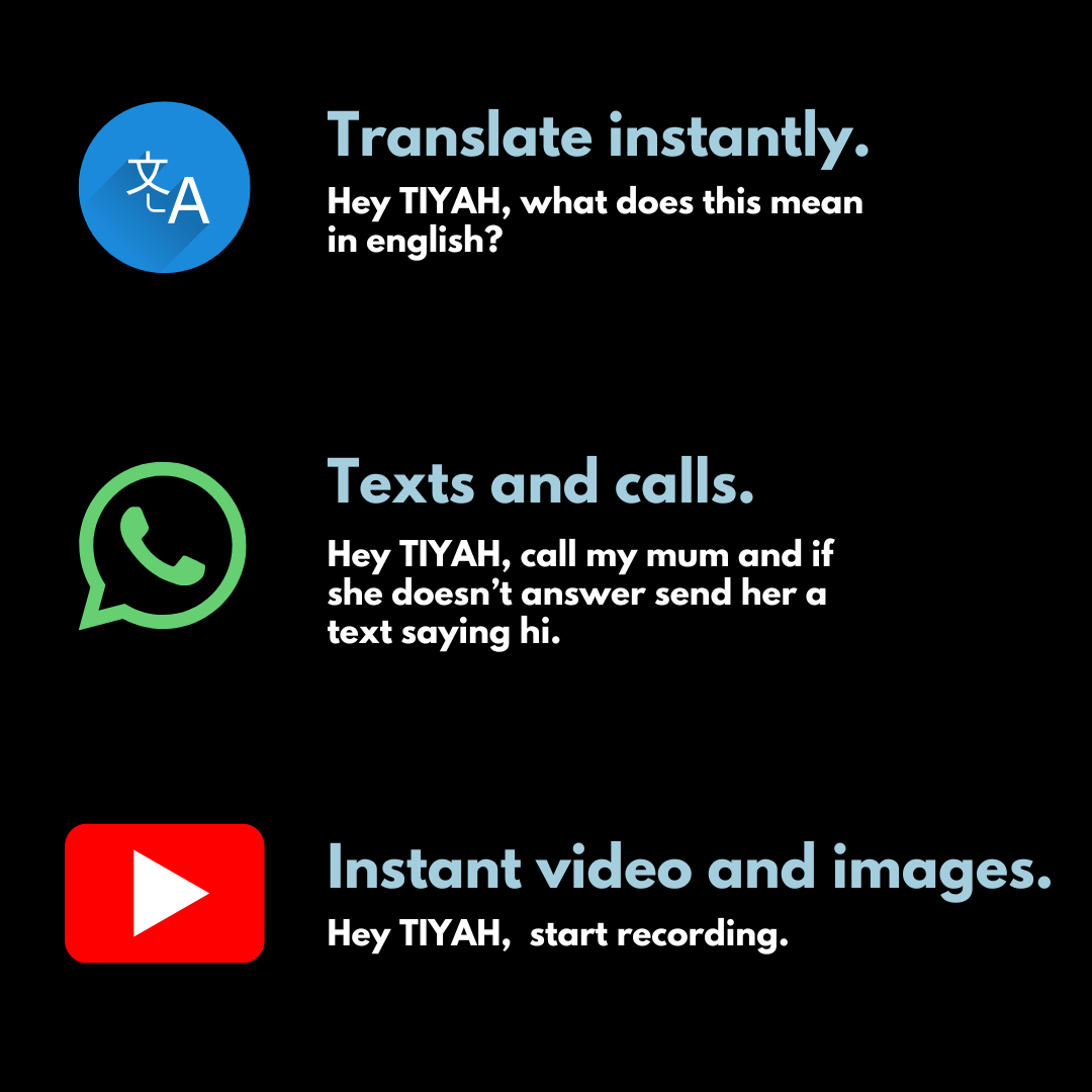 TIYAH X7 AI Personal Assistant Glasses