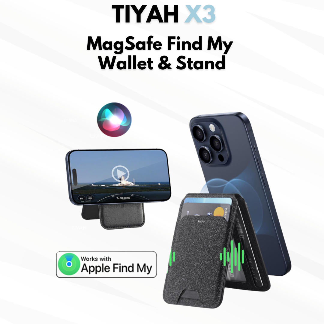 TIYAH X3 MagSafe Find My Wallet & Stand