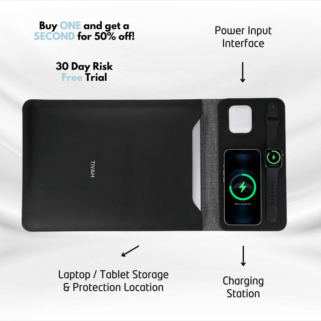 TIYAH X10 5-in-1 Wireless Charging Laptop Sleeve