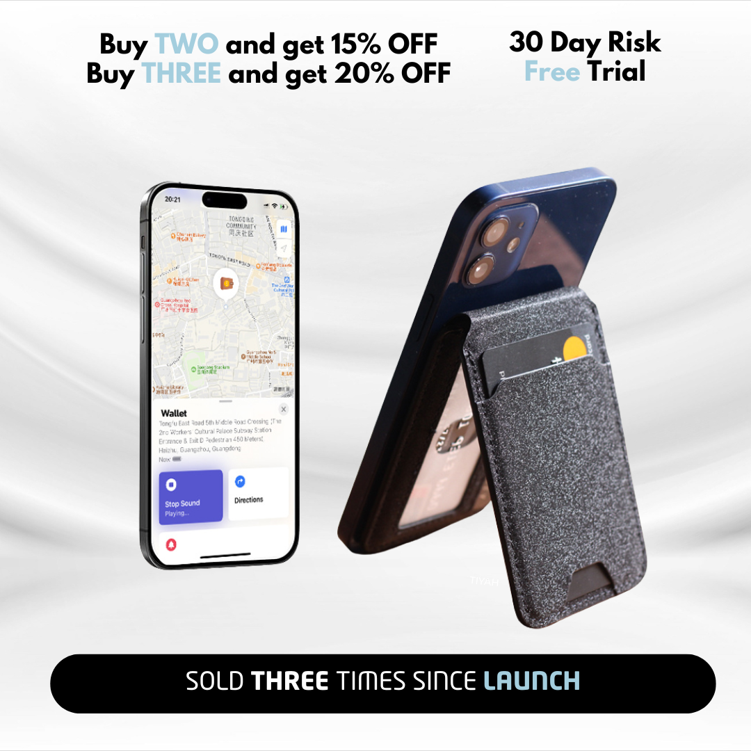TIYAH X3 MagSafe Find My Wallet & Stand