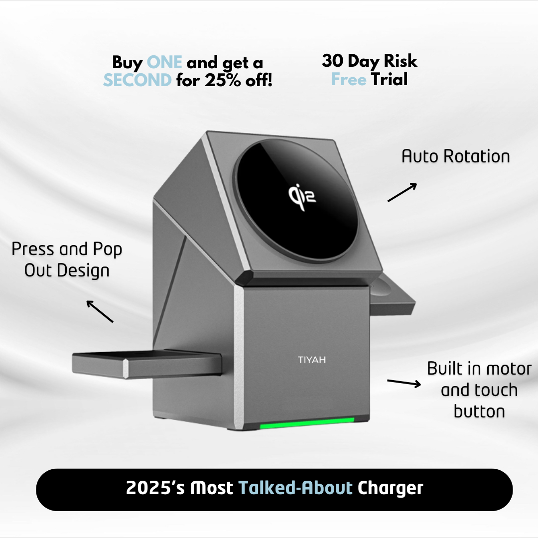 TIYAH X9 3-in-1 Auto Rotating Charging Station