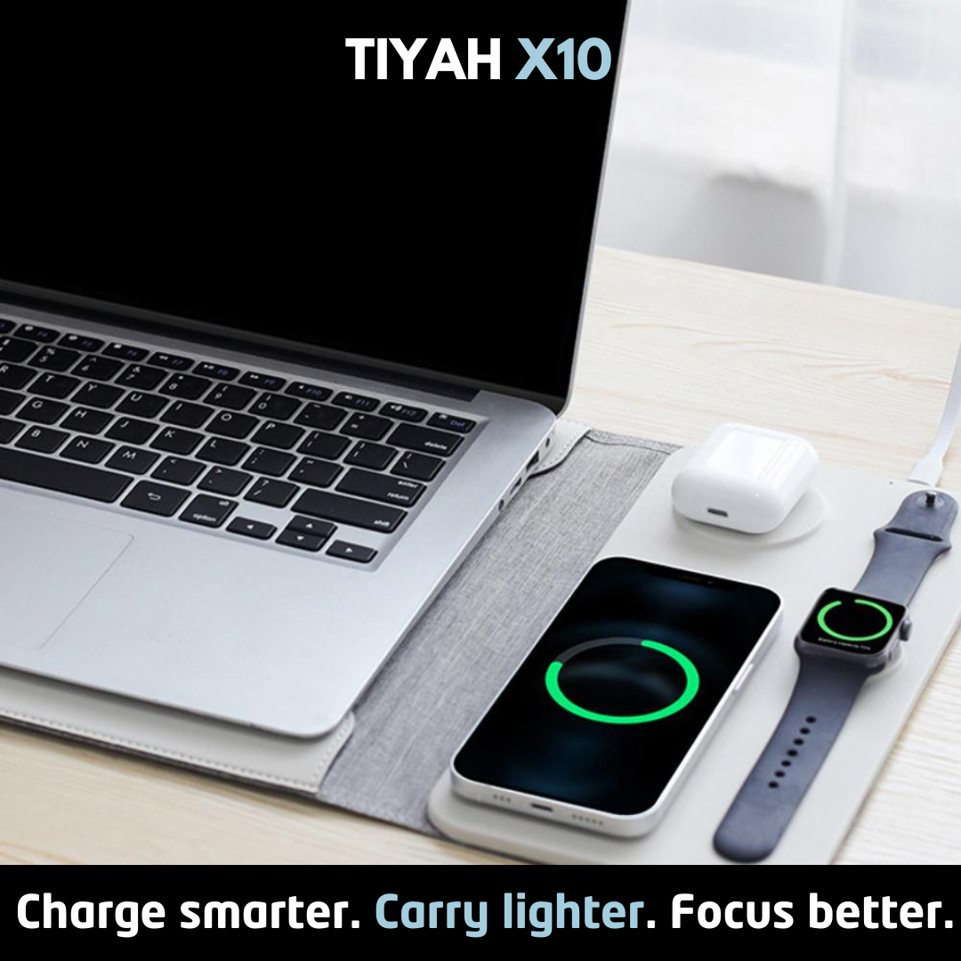 TIYAH X10 5-in-1 Wireless Charging Laptop Sleeve