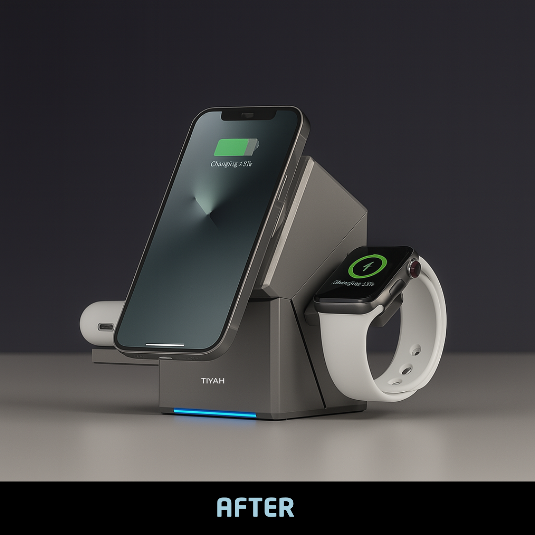 TIYAH X9 3-in-1 Auto Rotating Charging Station