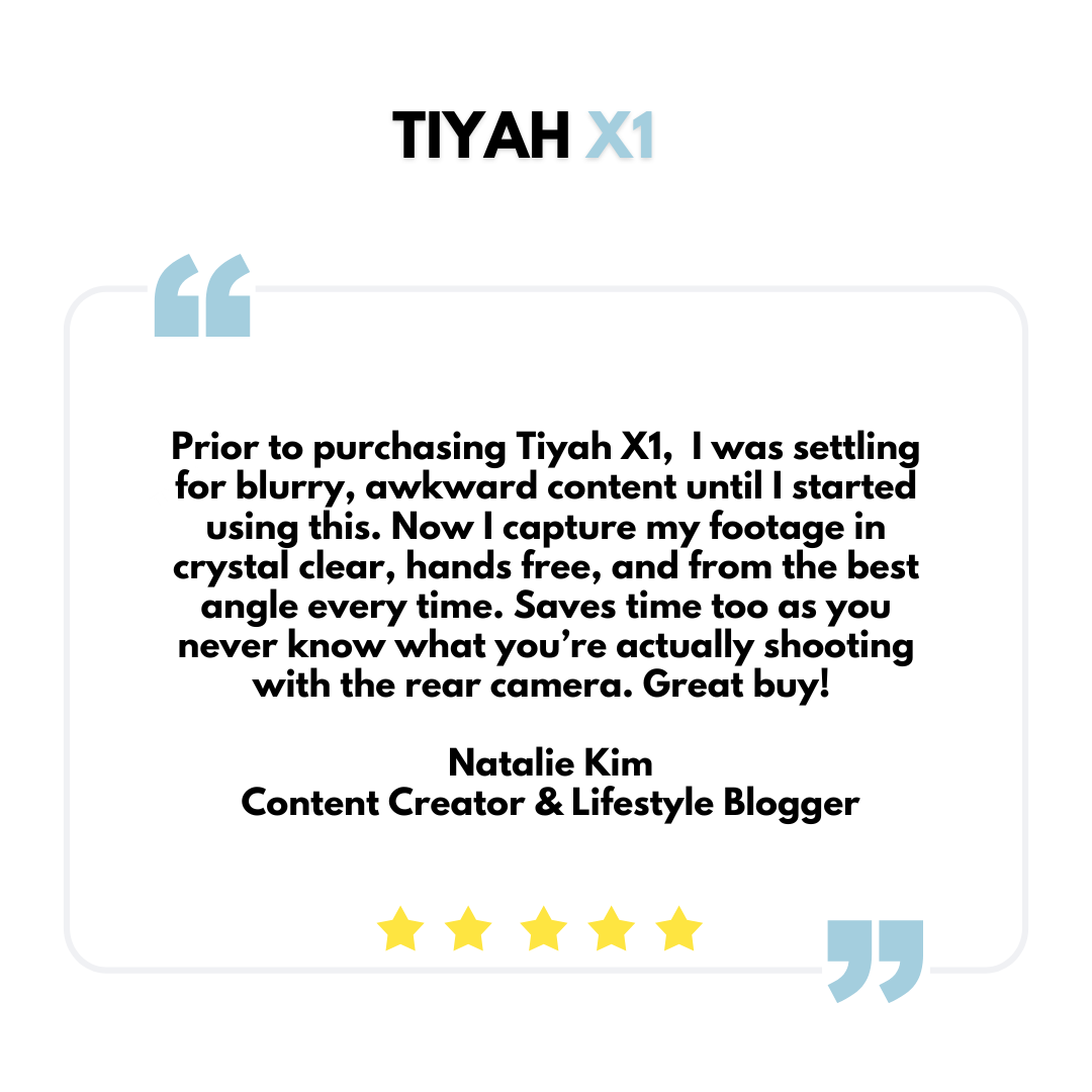 TIYAH X1 Content Creator Rear View Display