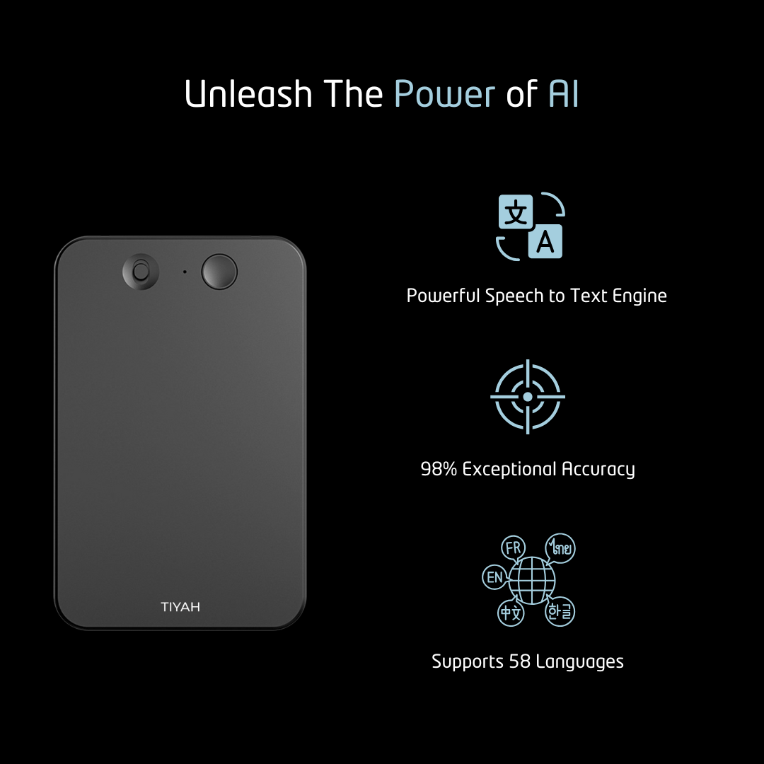 TIYAH X5 ChatGPT Powered AI Personal Assistant Transcriber