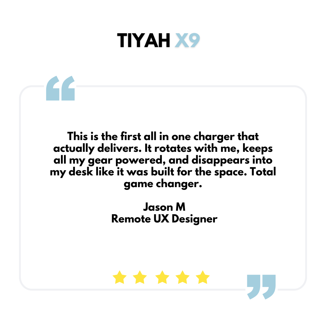 TIYAH X9 3-in-1 Auto Rotating Charging Station