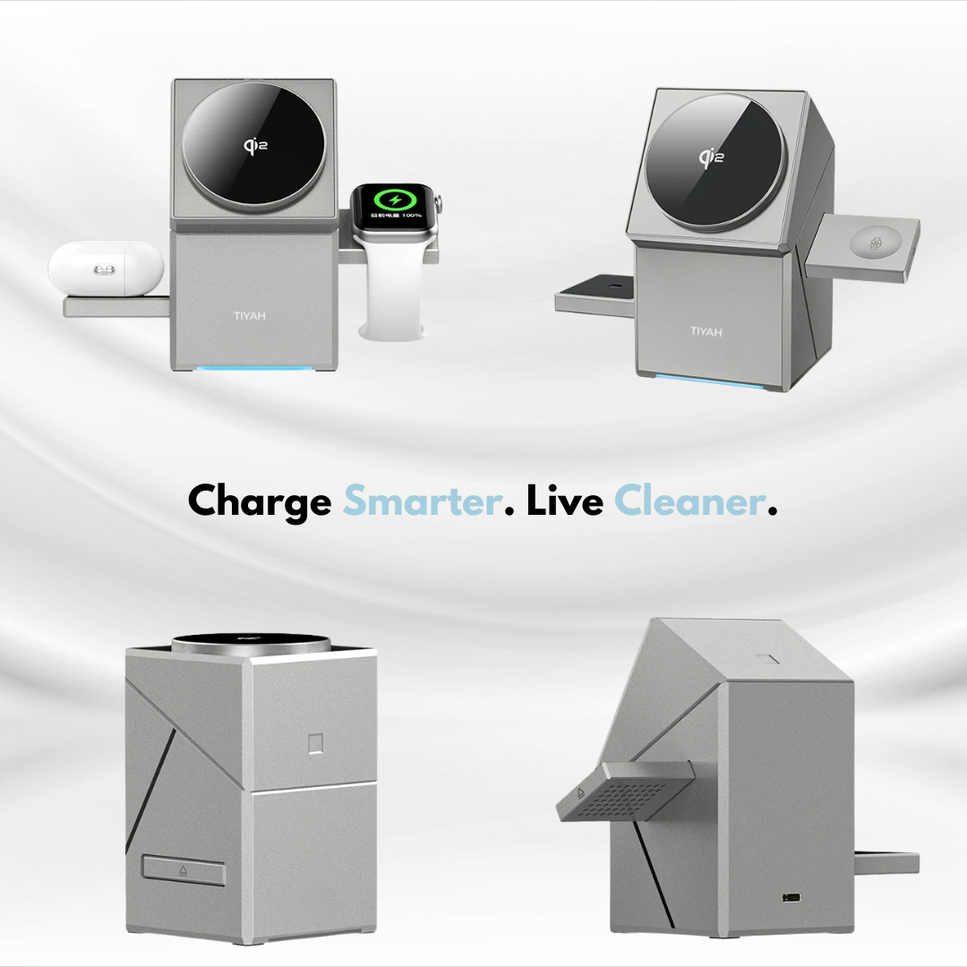 TIYAH X9 3-in-1 Auto Rotating Charging Station