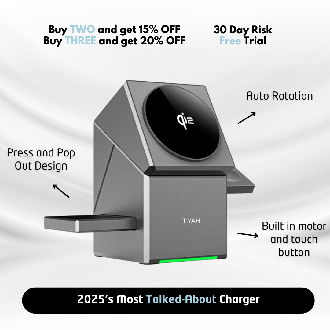 TIYAH X9 3-in-1 Auto Rotating Charging Station